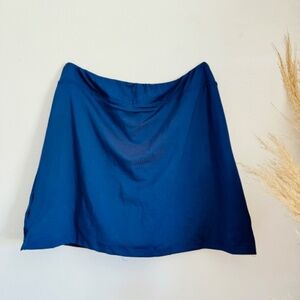 NEW EKOUAER Dark Navy Blue Workout Mini Tennis Golf Skirt Bike Shorts Skort L